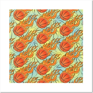 Basketball Pattern Posters and Art